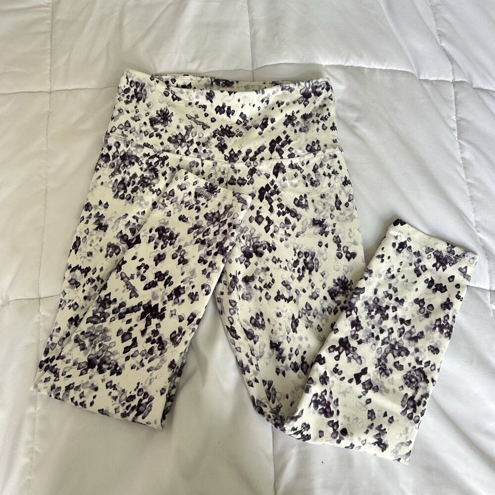 Balance Collection Womens Small S‎ Speckle Compression Leggings Yoga White